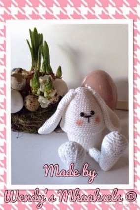 Wendy's Mhaaksels Haakpatroon Funny Bunny Modificatie Eierdop